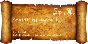 Szalóky Marcell névjegykártya