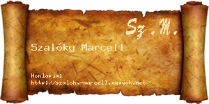 Szalóky Marcell névjegykártya