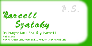 marcell szaloky business card