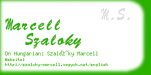 marcell szaloky business card